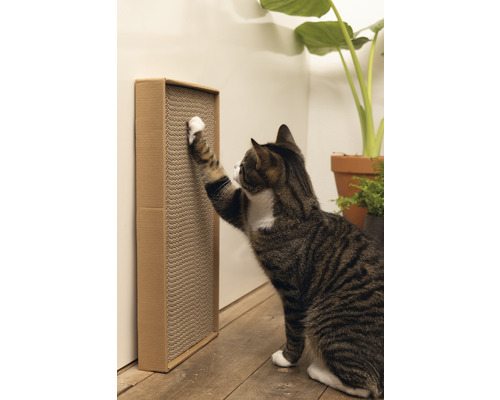 Krabplank voor katten beeztees Minus one Ilana karton bruin 48 x 12 x 5 cm