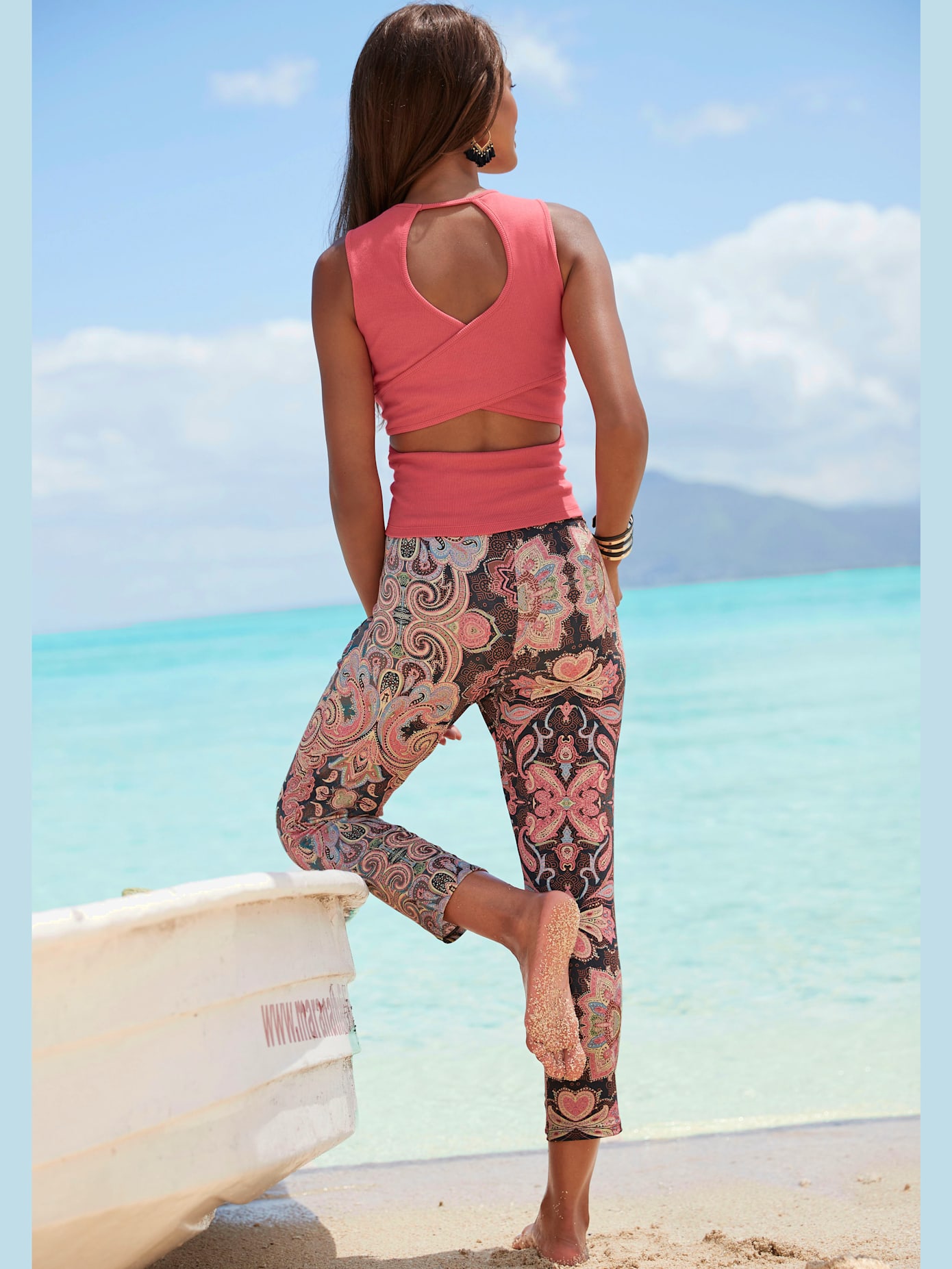 Pantalon 7/8 pantalon en jersey léger pour l'été