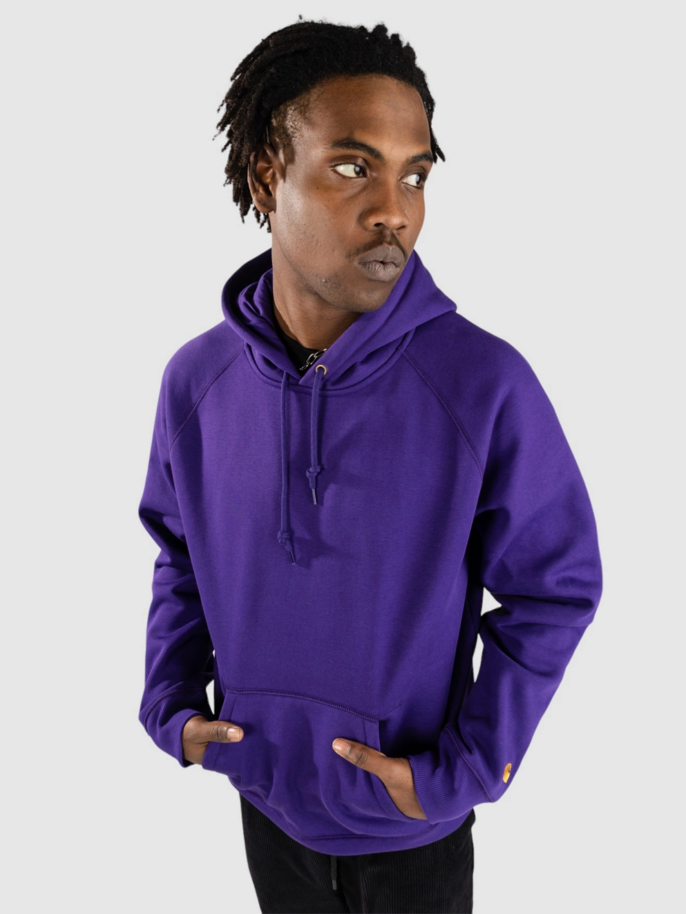 Carhartt WIP Chase Hoodie tyrian/gold