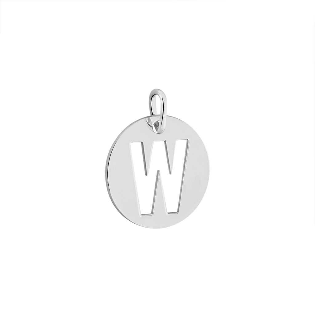 Pendentif Elio W Argent Blanc