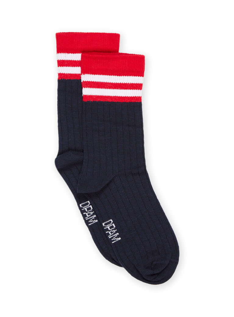 Chaussettes à rayures sur le haut