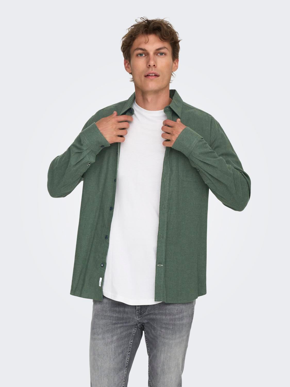 ONSROAD Hemd Castor Gray