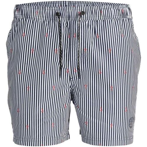 Jack & Jones - JPSTFIJI JJSWIM MINI STRIPE LY Azul
