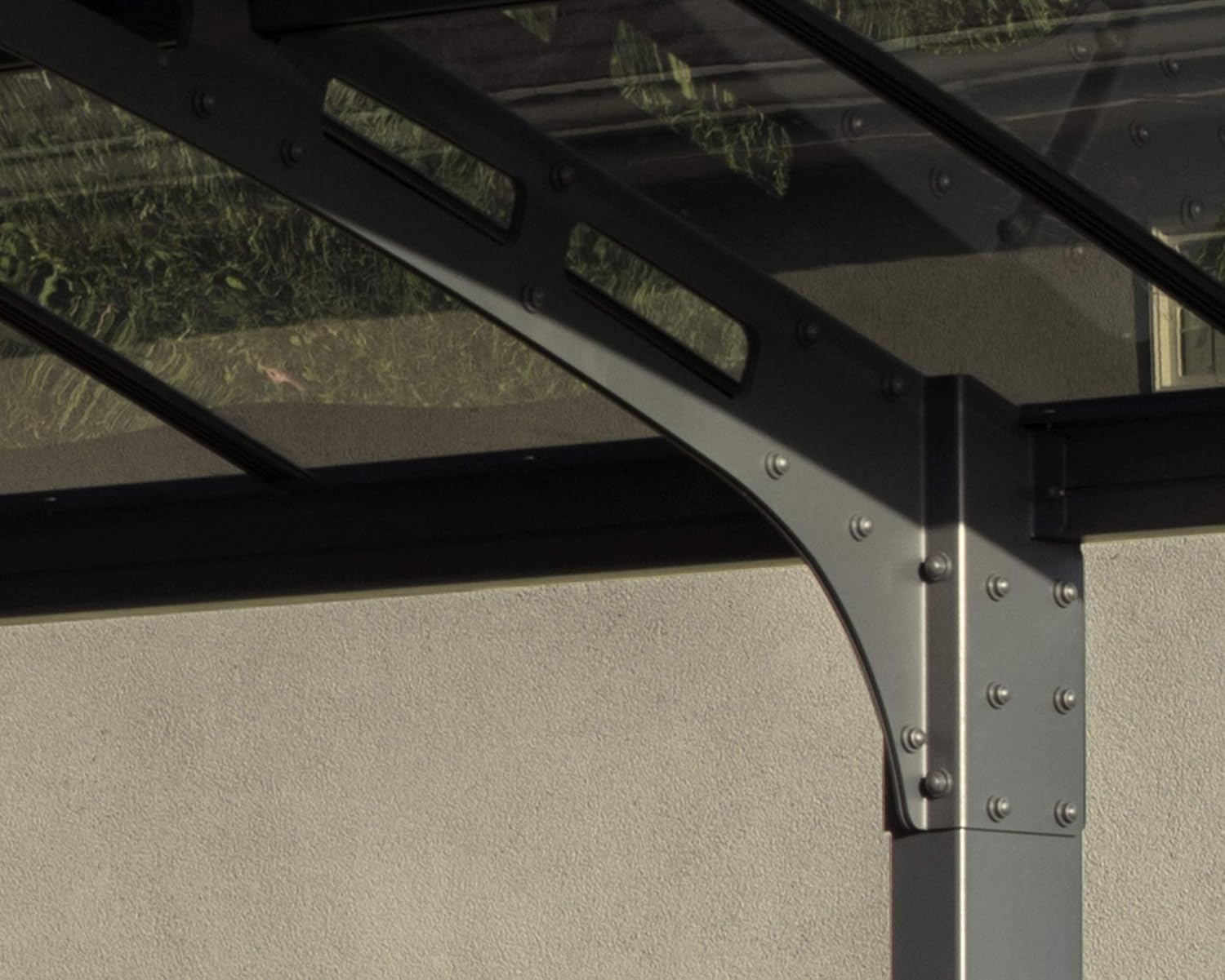 Canopia by Palram Carport Bausatz Arizona Breeze 5000 495 x 289 cm Einzelcarport Polycarbonat in Grau für PKW aus rostfreiem Aluminium