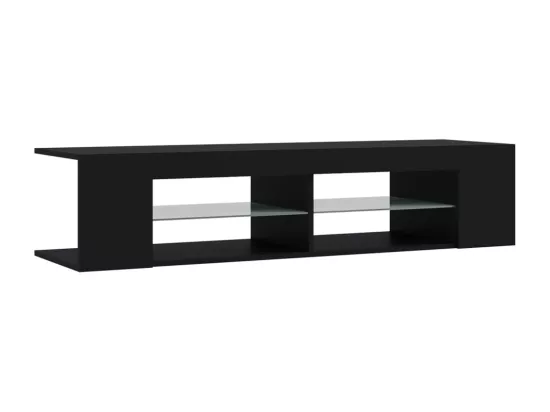 Meuble TV avec lumières LED noir 135x39x30 cm