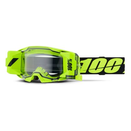 Masque cross 100% ARMATIC FORECAST - Ecran Clair 2025 - Jaune