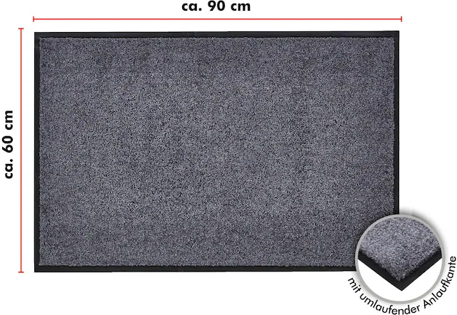 Andiamo Fussmatte »Super Wash & Clean, Made in Belgium« rechteckig 7 mm Höhe Schmutzfangmatte, Uni Farben, rutschhemmend, waschbar