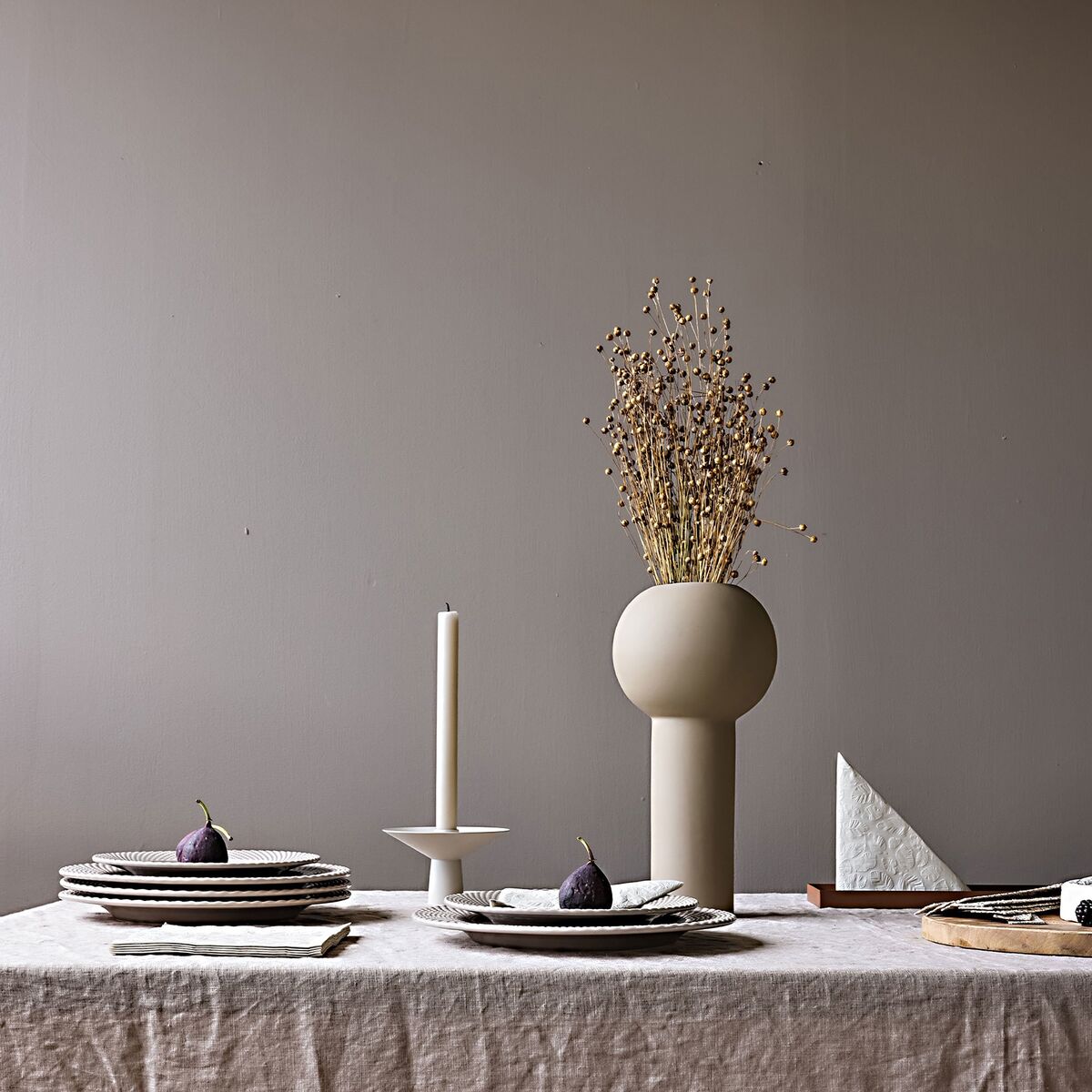 Uma Candle lysestake, sand