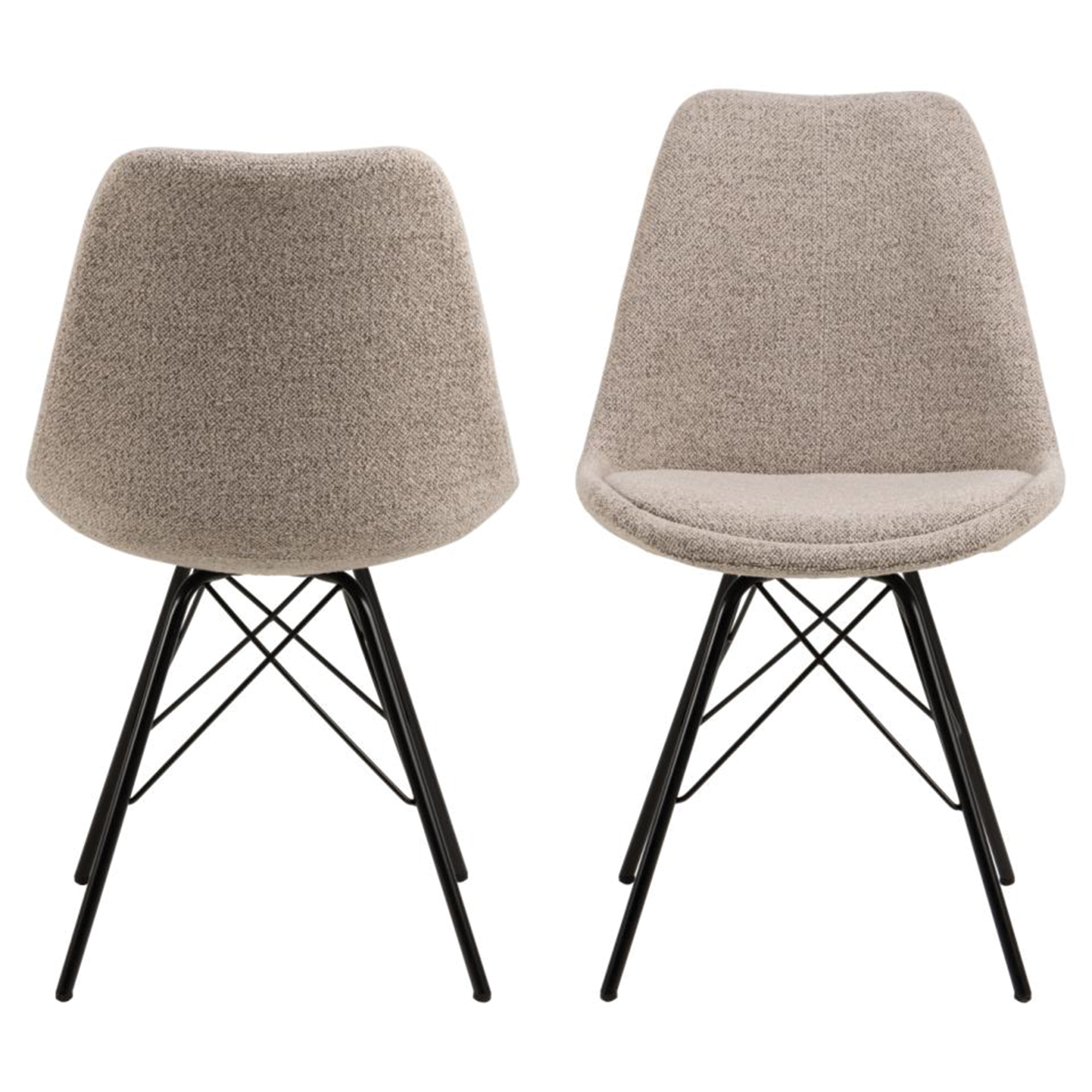 Eetkamerstoel Bradford beige bouclé - set van 2