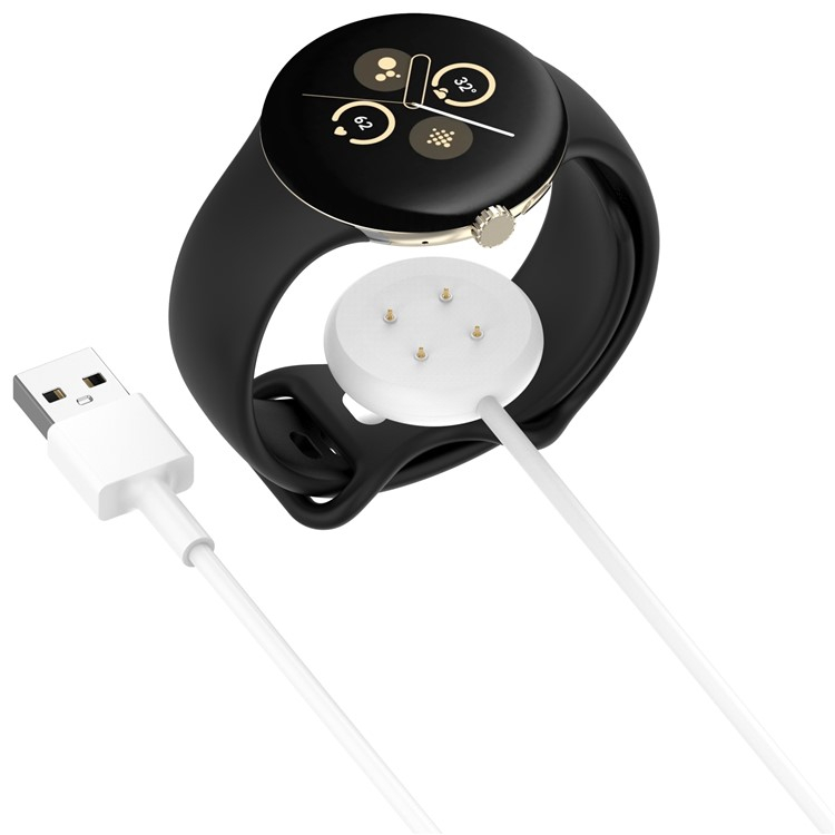 (1m) USB A auf Google Pixel Watch 2 Magnetisches Ladekabel - Weiss