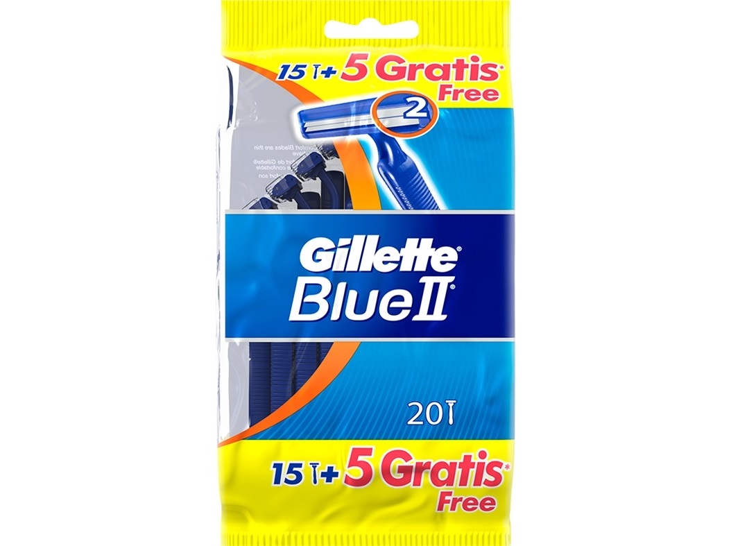 MÁQUINA DE BARBEAR DESCARTÁVEL BLUEII GILLETTE 20 UN