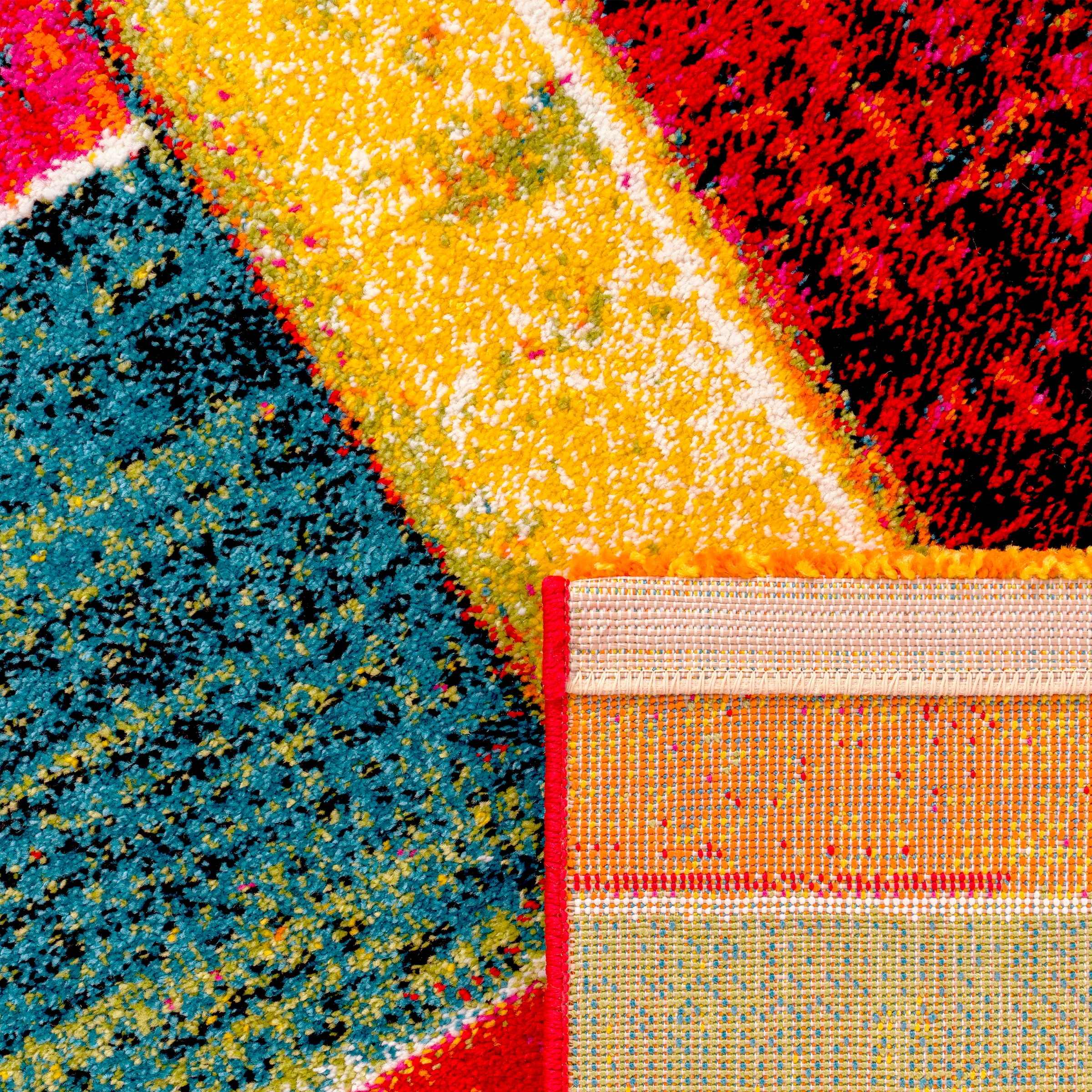 Paco Home Teppich »Canvas 783« rechteckig 16 mm Höhe Kurzflor, modernes Patchwork Design