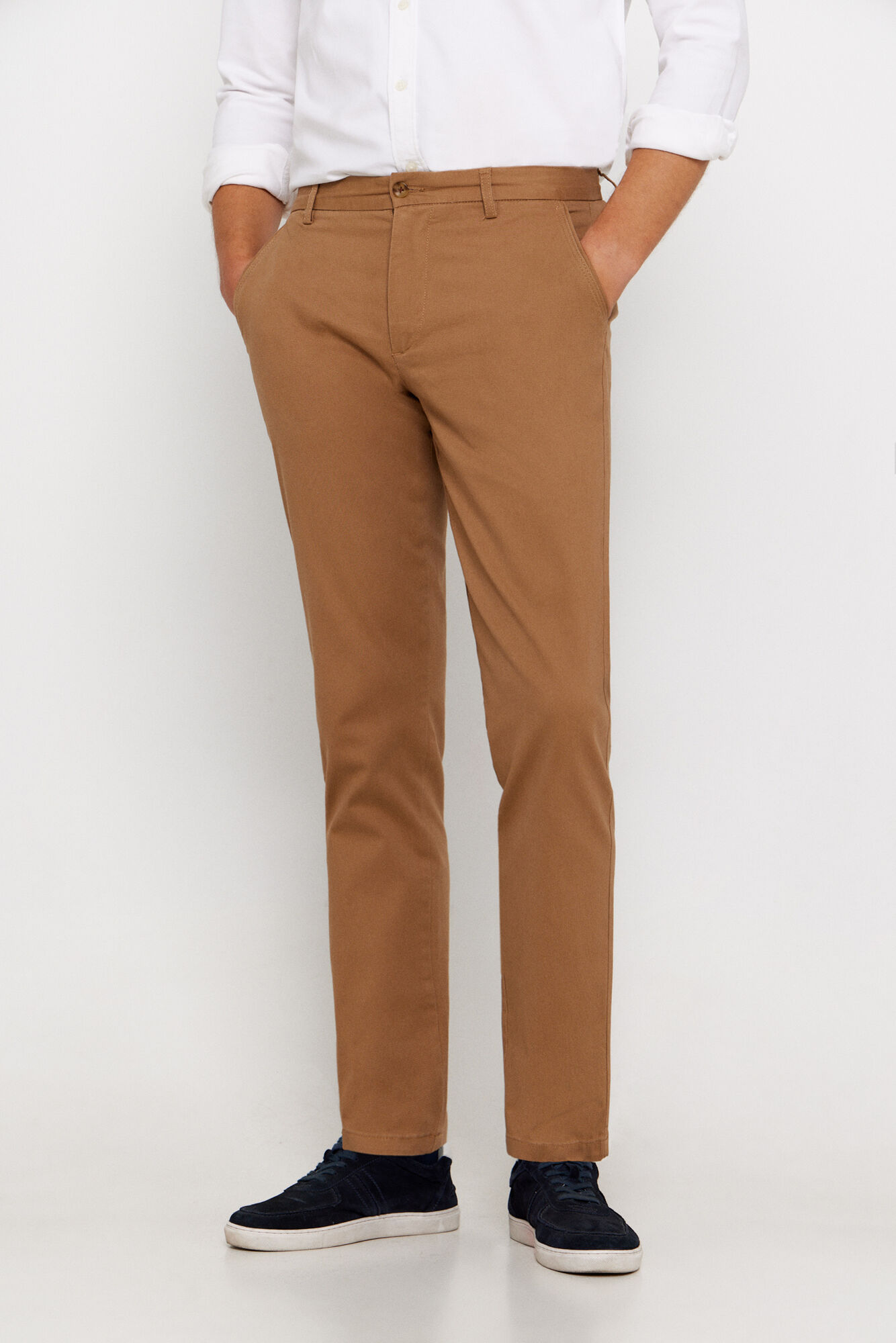 Calça chino estampada de corte regular