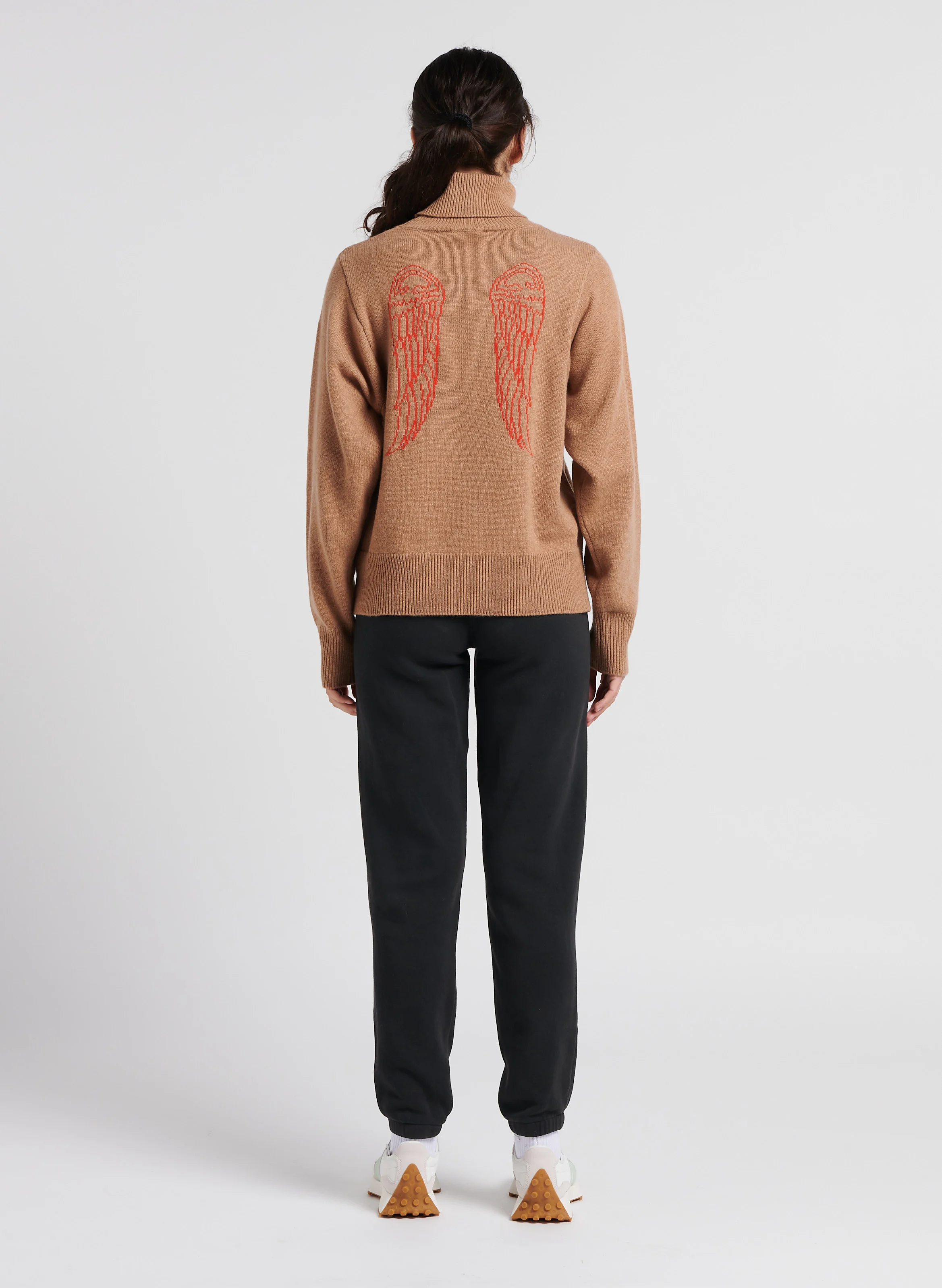IZUBIRD - Jogging taille haute en coton mélangé | Noir