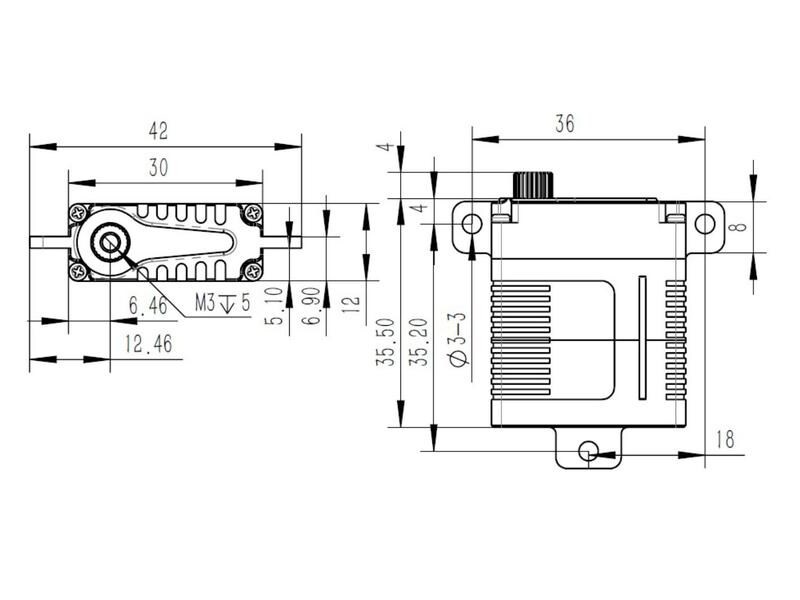 KST Flächenservo A12-S 13.7 kg Digital HV Digitalservo mit 7-Phasen Coreless Motor