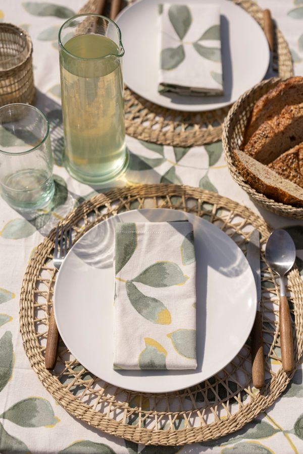 Placemat rond, open, zeegras, Ø 38 cm