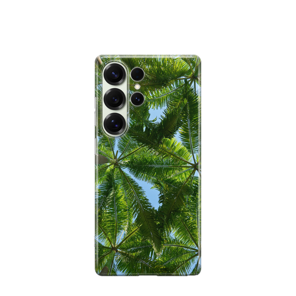 Samsung Galaxy S25 Ultra Gummi Hülle Grünes Dach - Grün