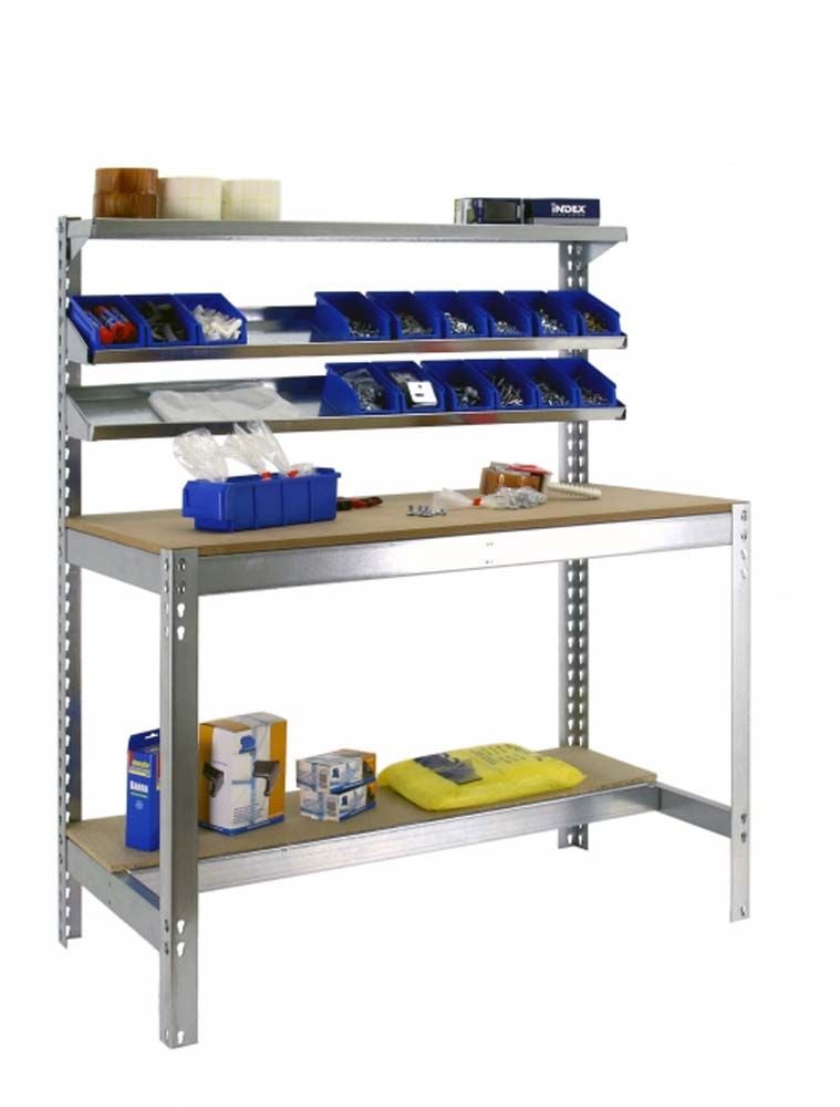 PROREGAL Buffalo werkbank met voorplank, afmetingen (H x B x D): 84 x 90 x 61 cm, draagvermogen: 400 kg, verzinkt