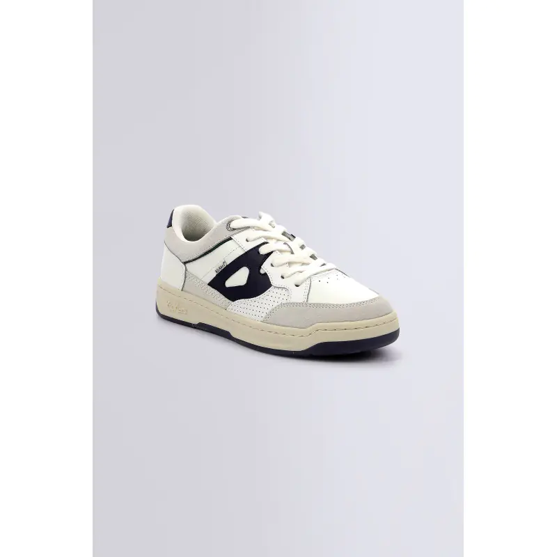 KIKOUAK JUNIOR BLANC MARINE BASKETS BASSES Cuir Mixte