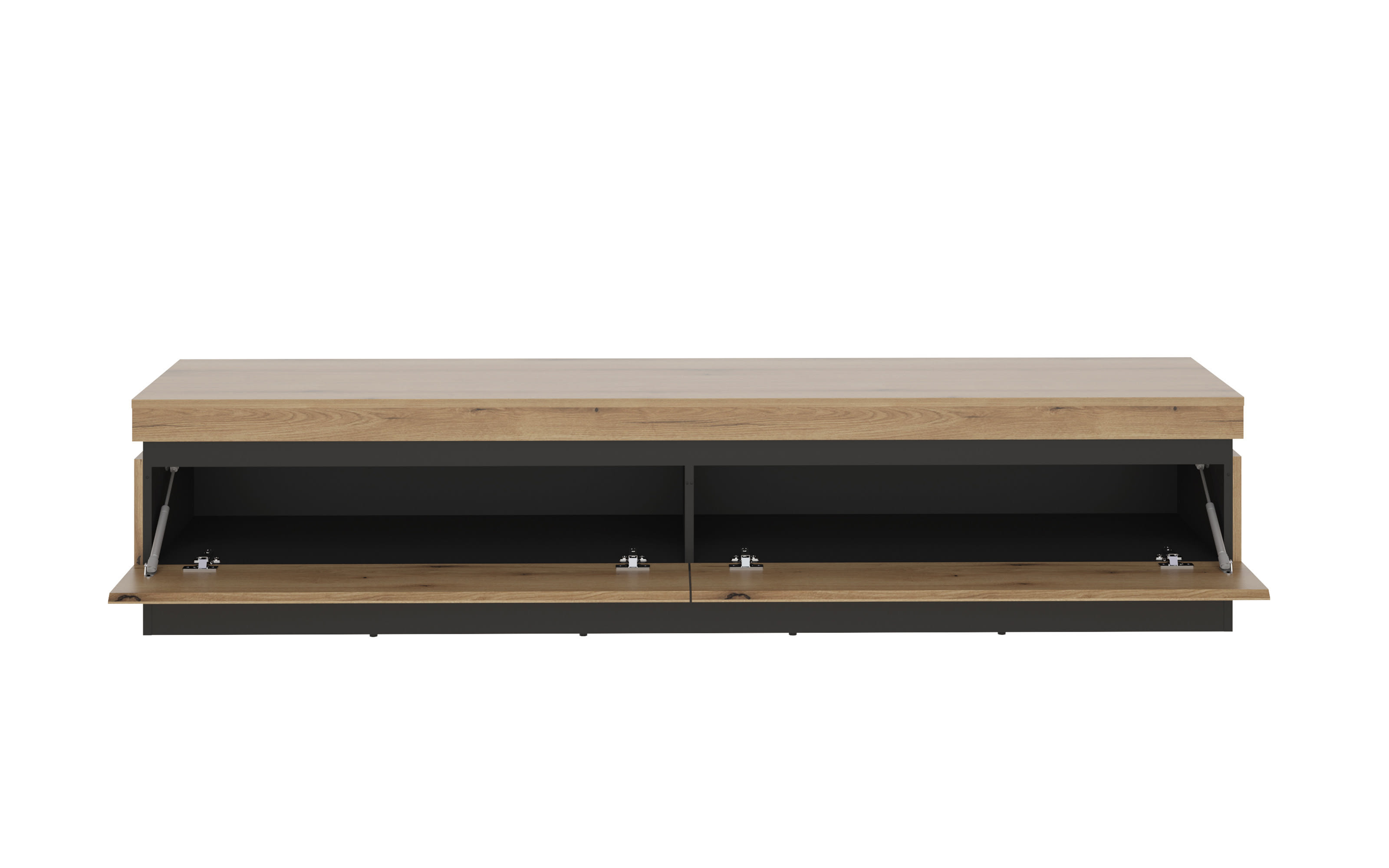 TV-Unterteil Corte, Eiche-Nachbildung/grau, inkl. Push to Open Funktion