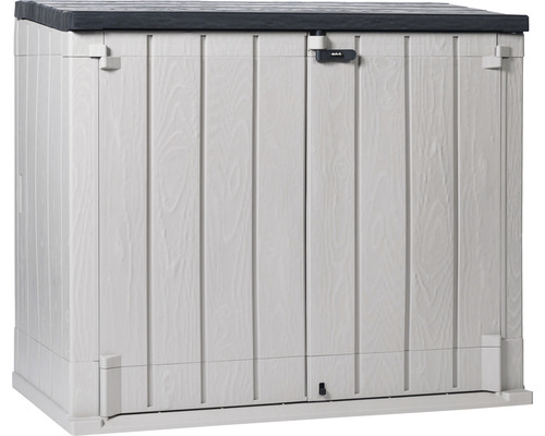 Stora Way Plus XL opbergbox inclusief gasveren, 145 x 85 x 124,5 cm, houtlook, taupe-antraciet