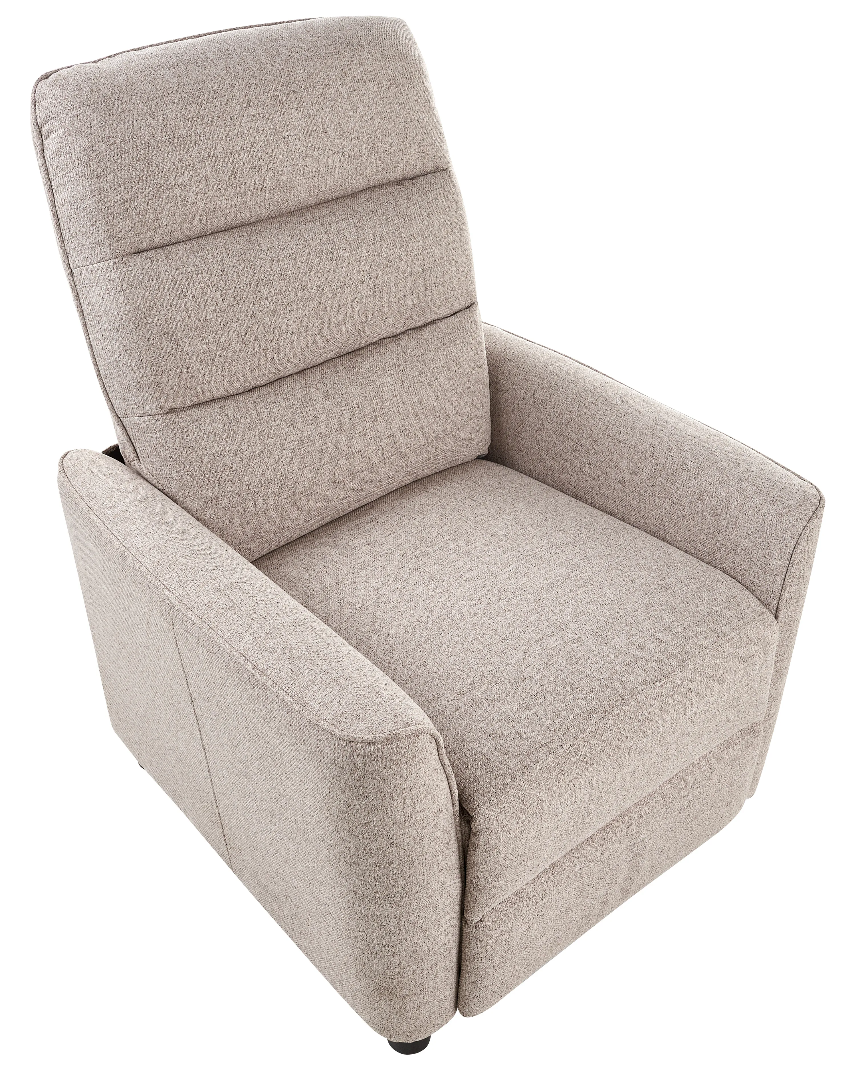 Relaxfauteuil SANDE inclusief voetensteun Stof Taupe