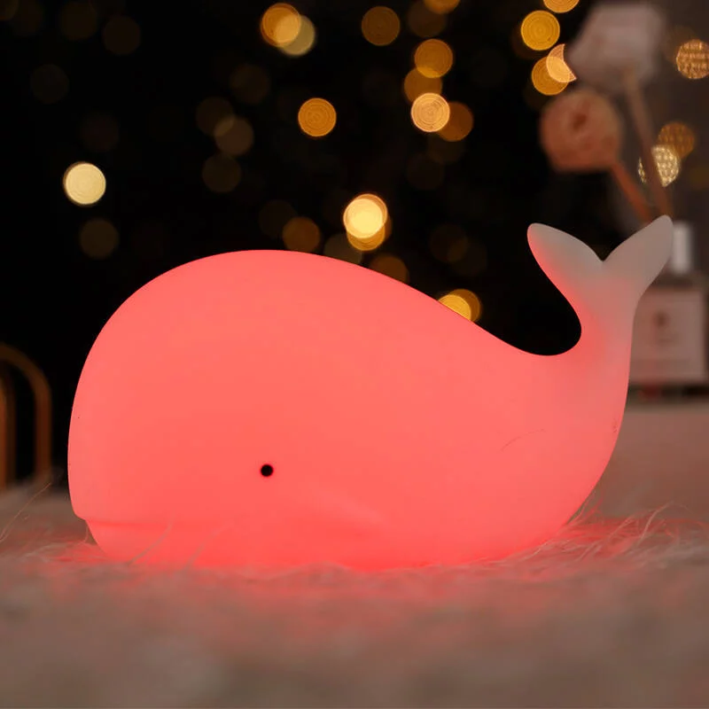 VEILLEUSE BALEINE EN SILICONE RECHARGEABLE