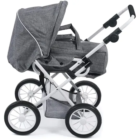 Kombi-Puppenwagen LENI, Jeans Grey