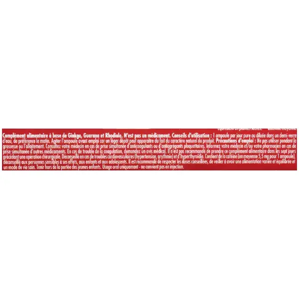 Superdiet Ginkgo Boost Rhodiola Guaraná 20 ampolas