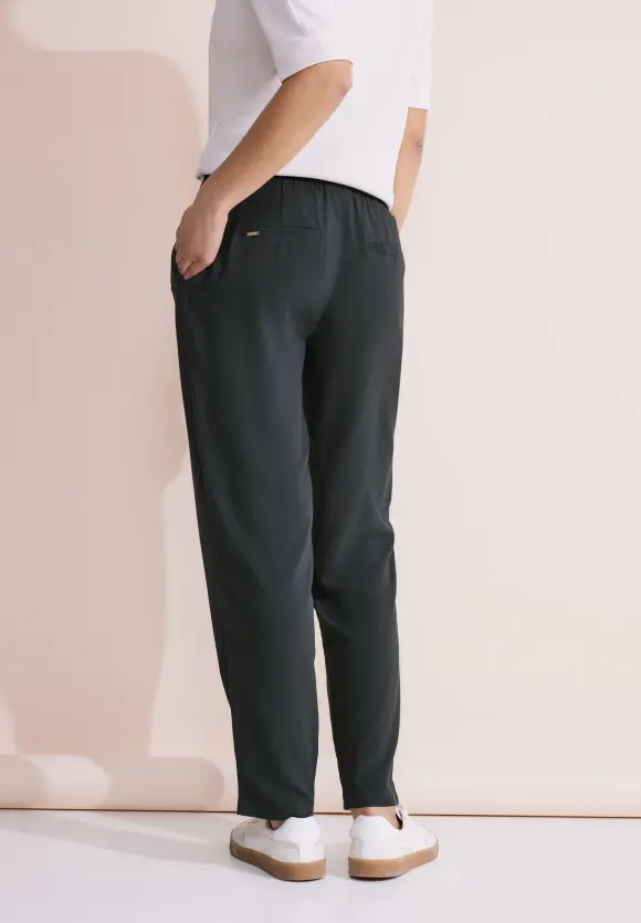 Viskose Loose Fit Hose - dark stone grey