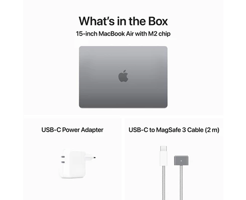 Apple 15-inch MacBook Air - M2 chip 8-core CPU   10-core GPU, 8GB RAM, 512GB SSD - Space Grey