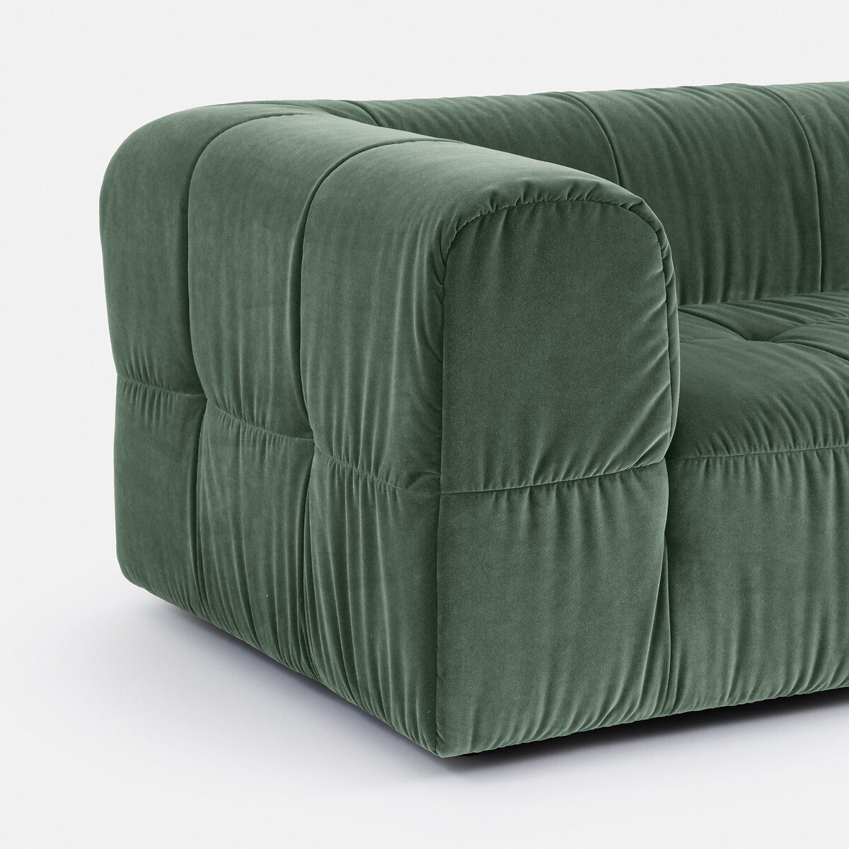 LA REDOUTE INTERIEURS<br>Veludo superior reto de 3 lugares, LIZZY