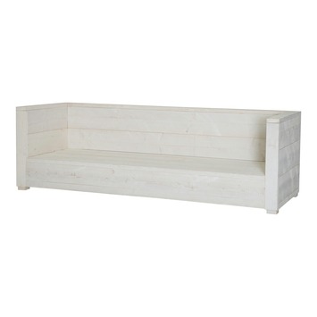Loungebank Hava 216 cm wit steigerhout