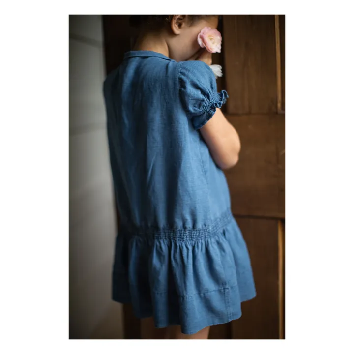 Soor Ploom Robe Coton et Lin Lucille | Bleu