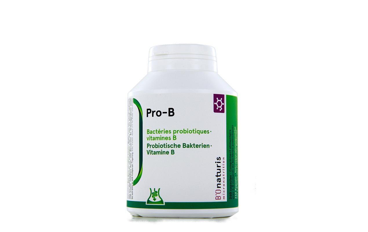 Probiotische BakterienComplex Vitamine B 240 KapselnVegane, probiotische Bakterien für eine gesunde Darmflora
