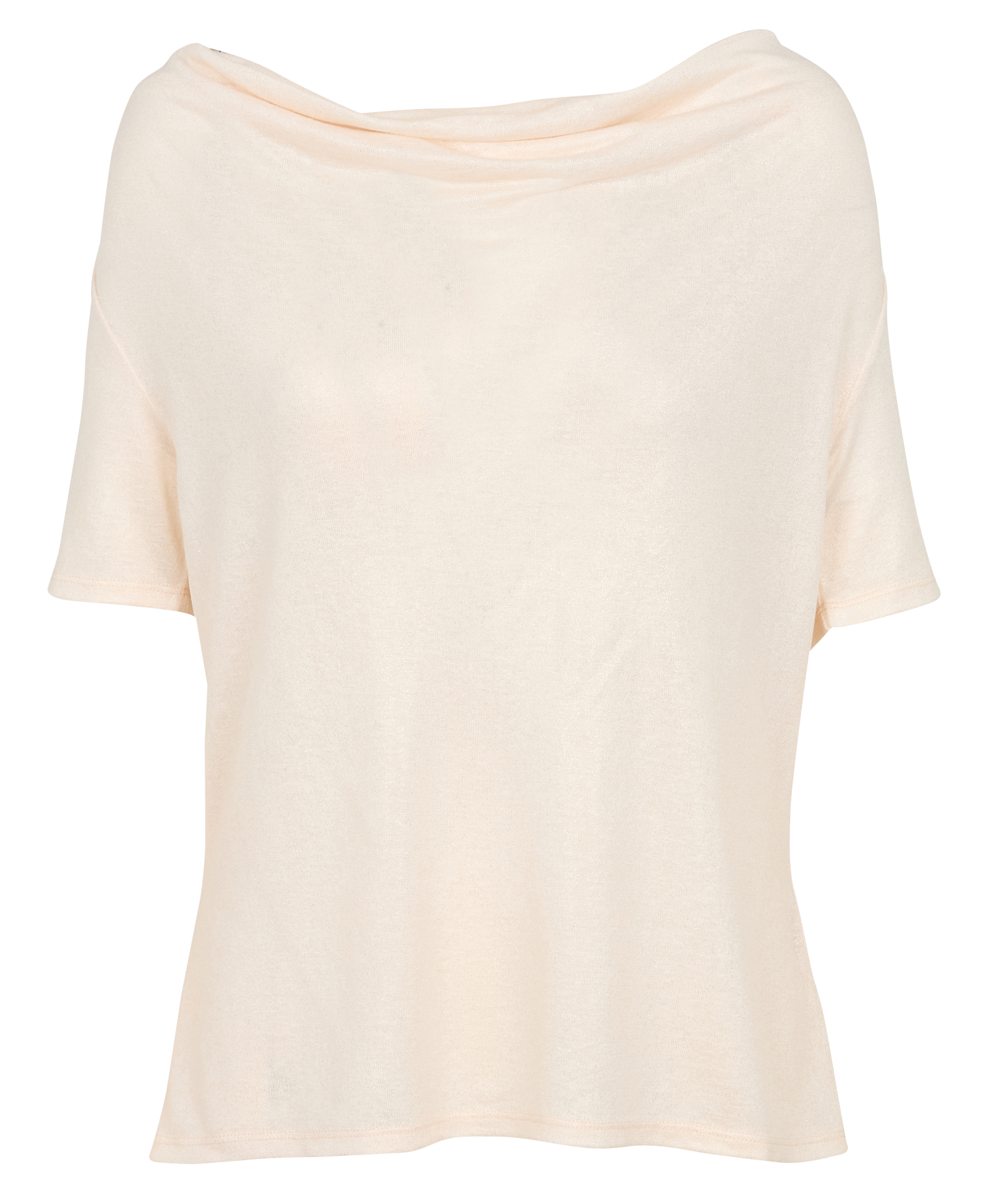 TULIPE - Tee-shirt droit aspect drapé| Beige