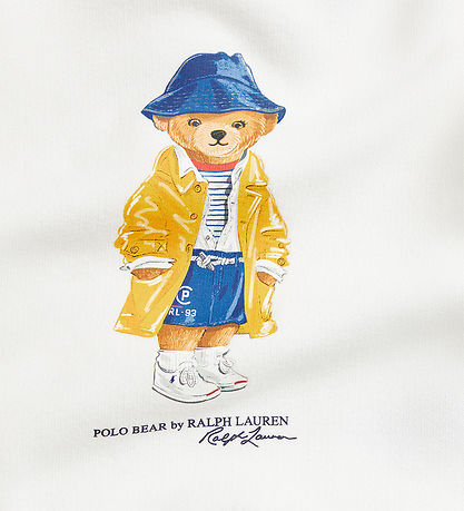 Polo Ralph Lauren Sweatshirt/Leggings - Weiß/Navy m. Kuscheltier