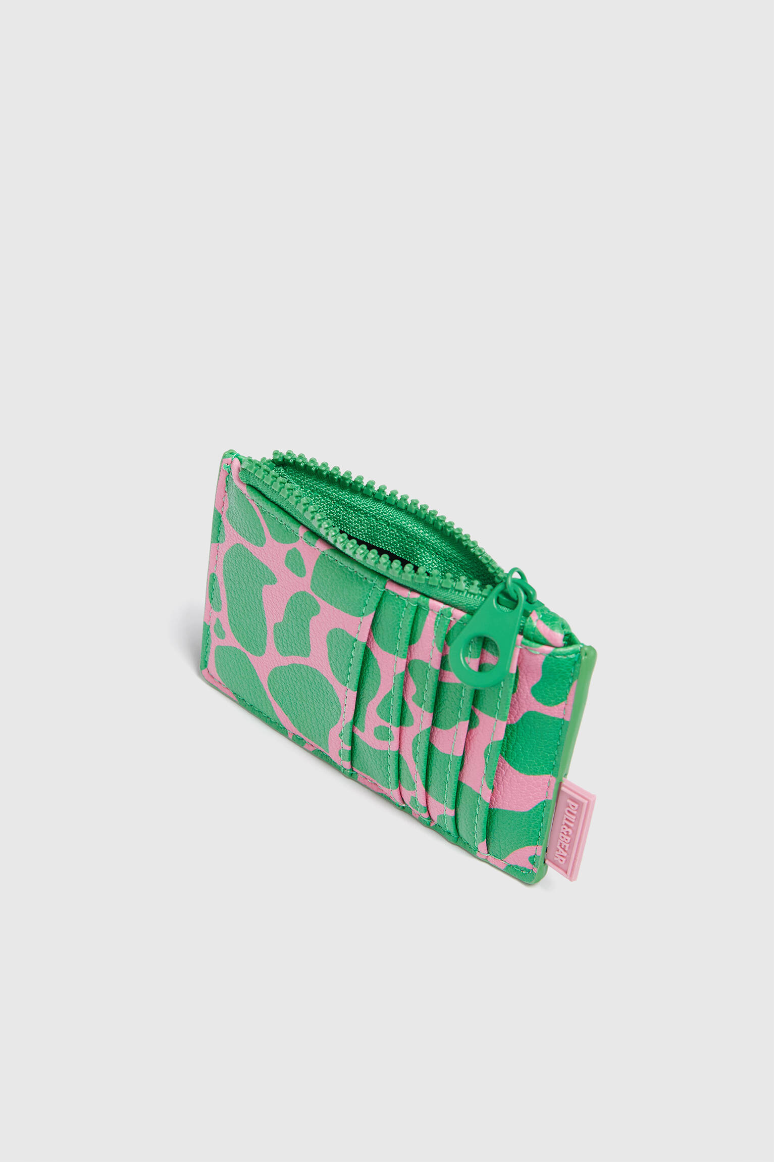 CARTEIRA PORTA-CARTÕES ESTAMPADA - VERDE
