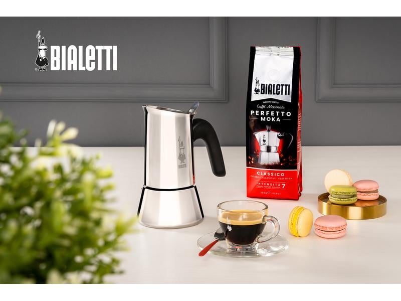 Bialetti Espressokocher Venus 10 Tassen, Silber Italienische Espressokanne – ein Design-Klassiker