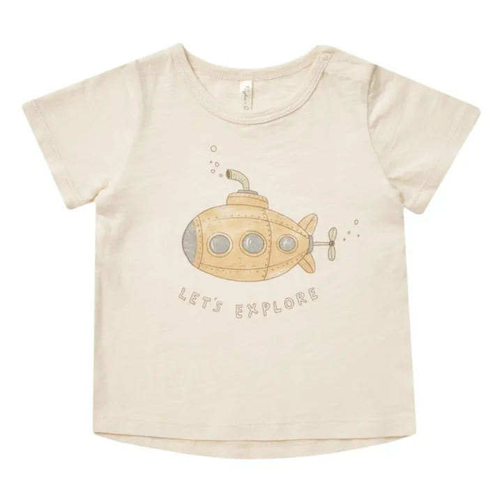 Rylee + Cru T-Shirt Let's Explore | Ecru