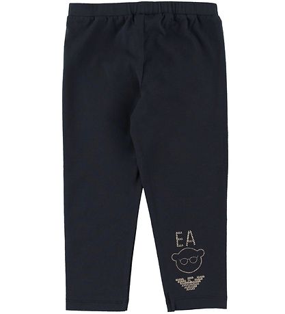 Emporio Armani Leggings - Navy m. Guldbamme