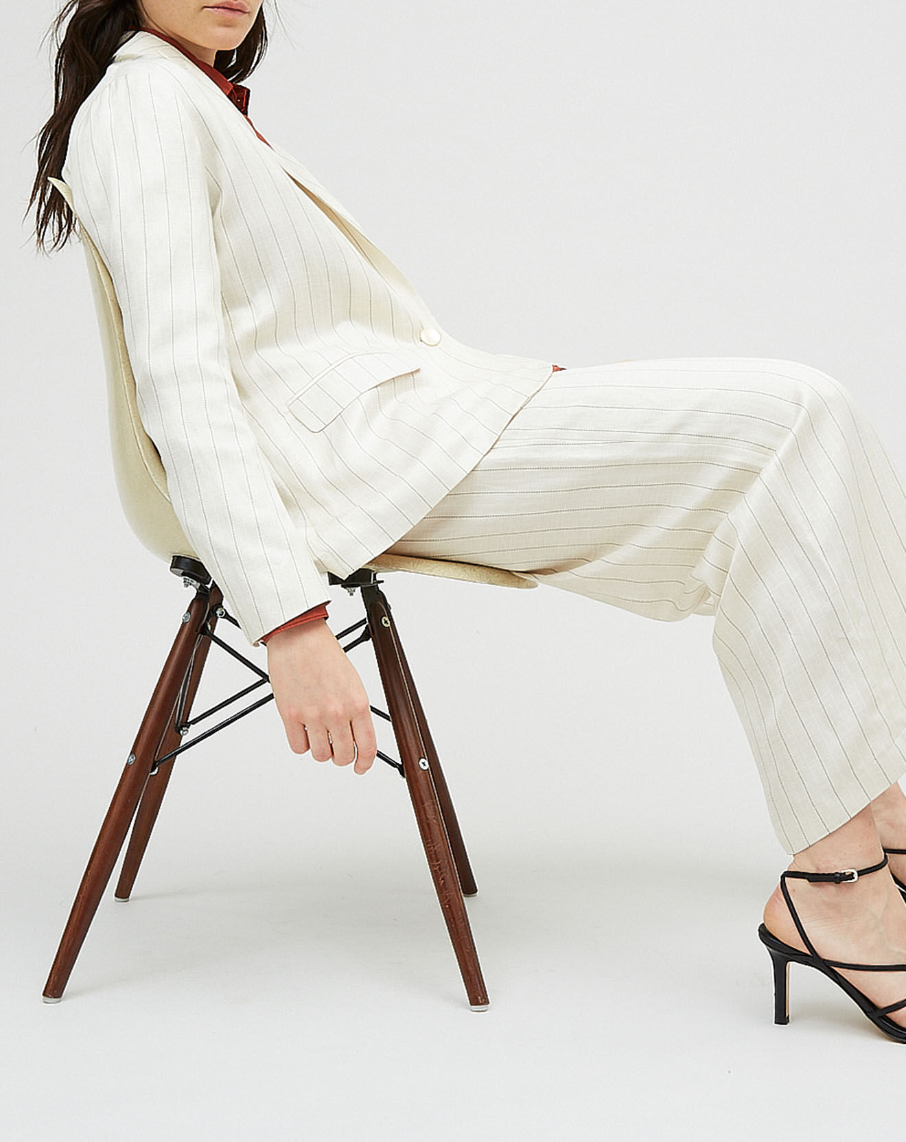 Chloé Stora Veste en Lin mélangé Valerio écrue