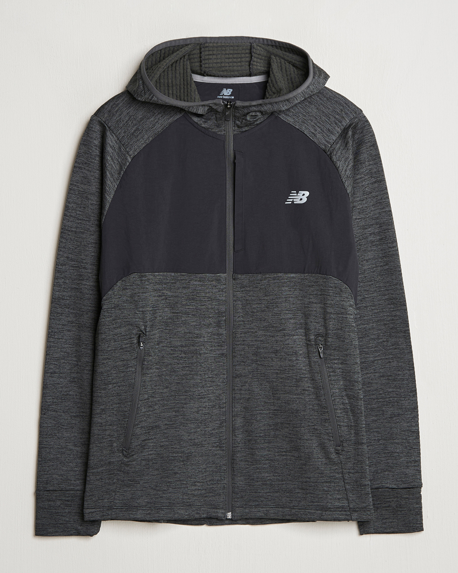 New Balance Running Heat Grid  Hooded Full Zip Black