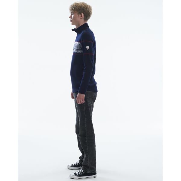 Pull DALE OF NORWAY MORITZ M BASIC SWEATER NAVY WHITE RASPBERRY
