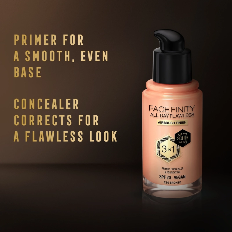 Max Factor All Day Flawles 3in1 Foundation - 080 Bronze