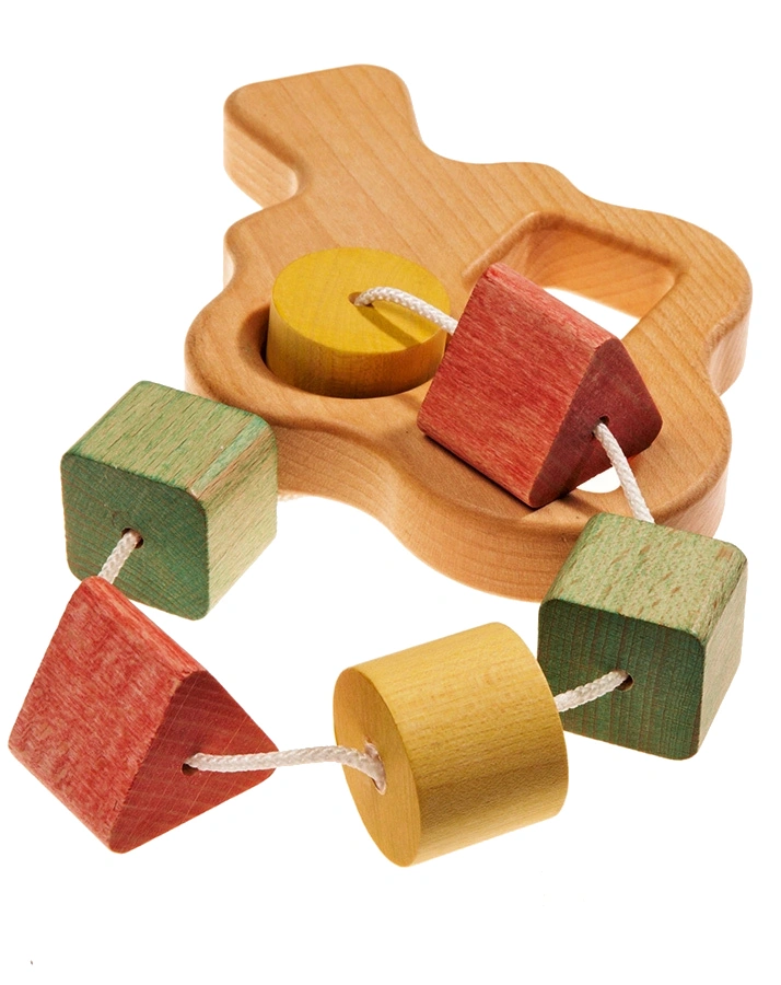 Steck- und Fädelspiel STECKBAUM aus Holz