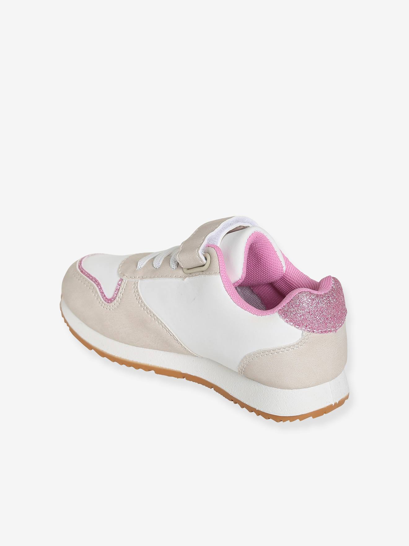 Sapatos DS® Minnie, bege claro liso com estampas.