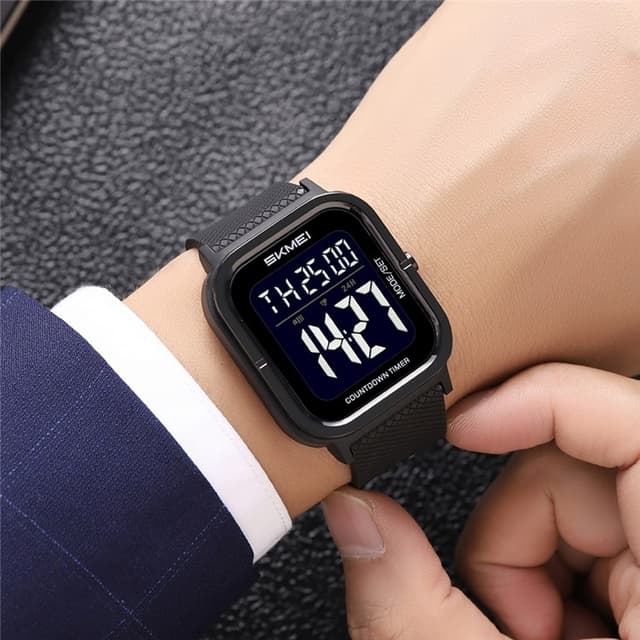SKMEI Vandtæt Digitalt Armbåndsur Ur Belysning Stopur