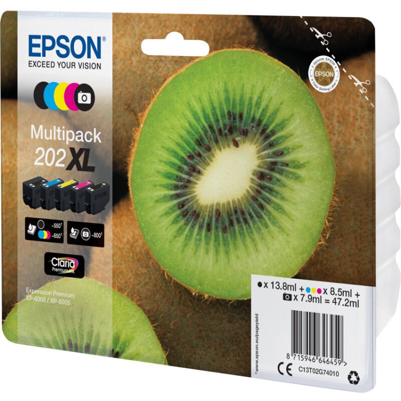 Epson Kiwi Multipack 5-colours 202XL Claria Premium Ink