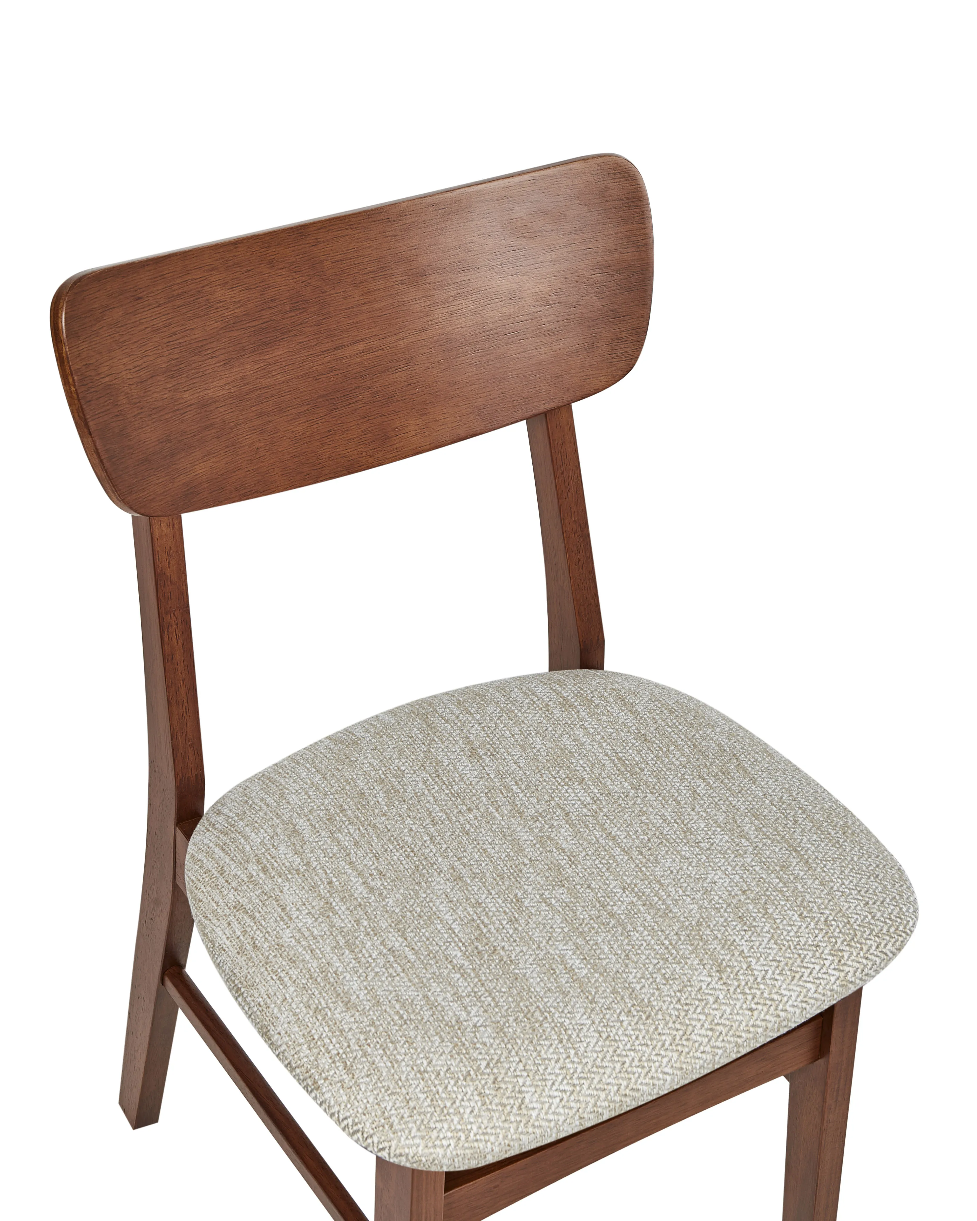 Set van 2 eetkamerstoelen ANOKA Hout Bruin/beige